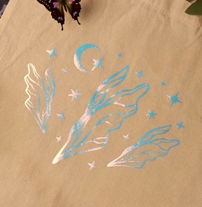 Wingies Holographic Cotton Tote